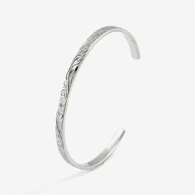 【Link（つながり）】ステンレス キュービックジルコニア ペアバングル（メンズ）（サージカルステンレス 316L）