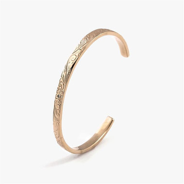 【Link（つながり）】ステンレス キュービックジルコニア ペアバングル（レディース）（サージカルステンレス 316L）