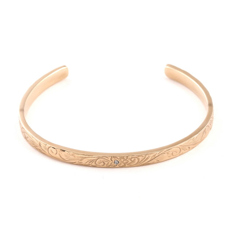 BLOOM ブルーム 【Link（つながり）】ステンレス キュービックジルコニア ペアバングル（レディース）（サージカルステンレス 316L） ピンク