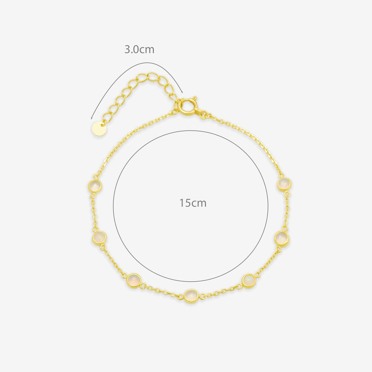 BLOOM ブルーム 10月誕生石 K10 イエローゴールド オパール ブレスレット イエローゴールド