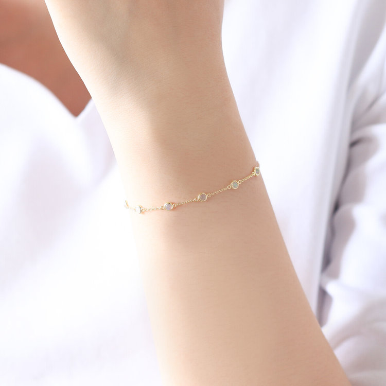 BLOOM ブルーム 10月誕生石 K10 イエローゴールド オパール ブレスレット イエローゴールド