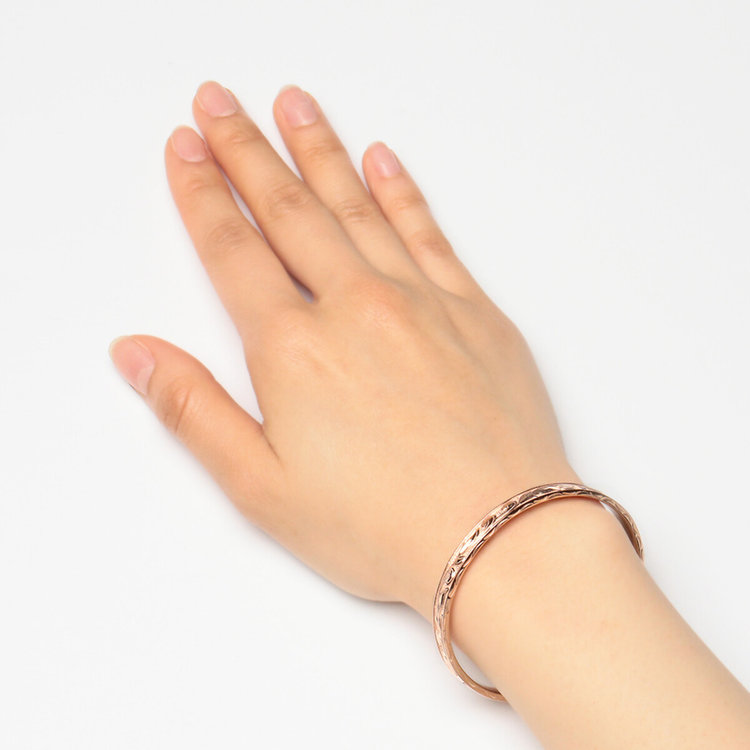 BLOOM ブルーム ステンレス ペアバングル（レディース）（サージカルステンレス 316L） ピンク