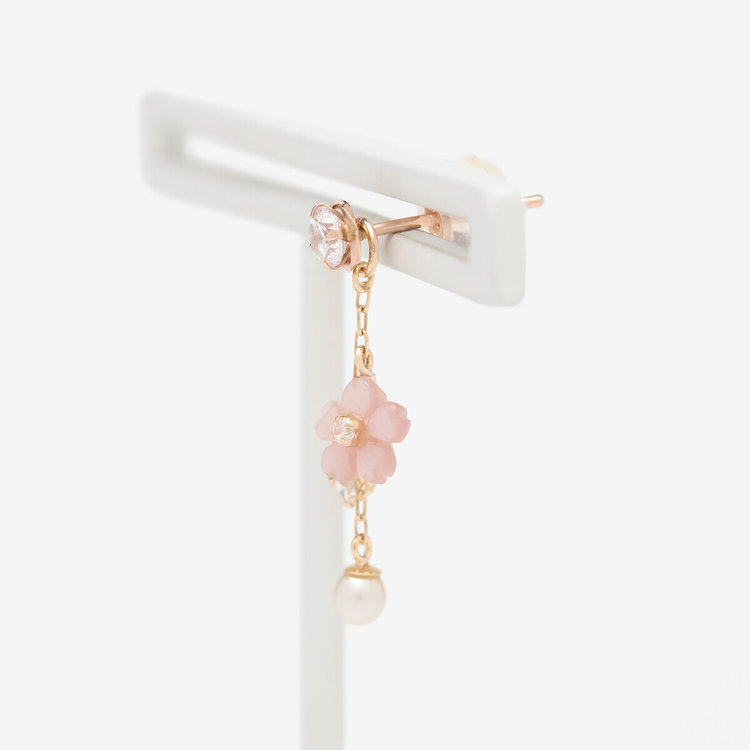 BLOOM ブルーム 【2026スプリングコレクション】K10 イエローゴールド ピンクシェル サクラ ピアスチャーム（片耳用） イエローゴールド