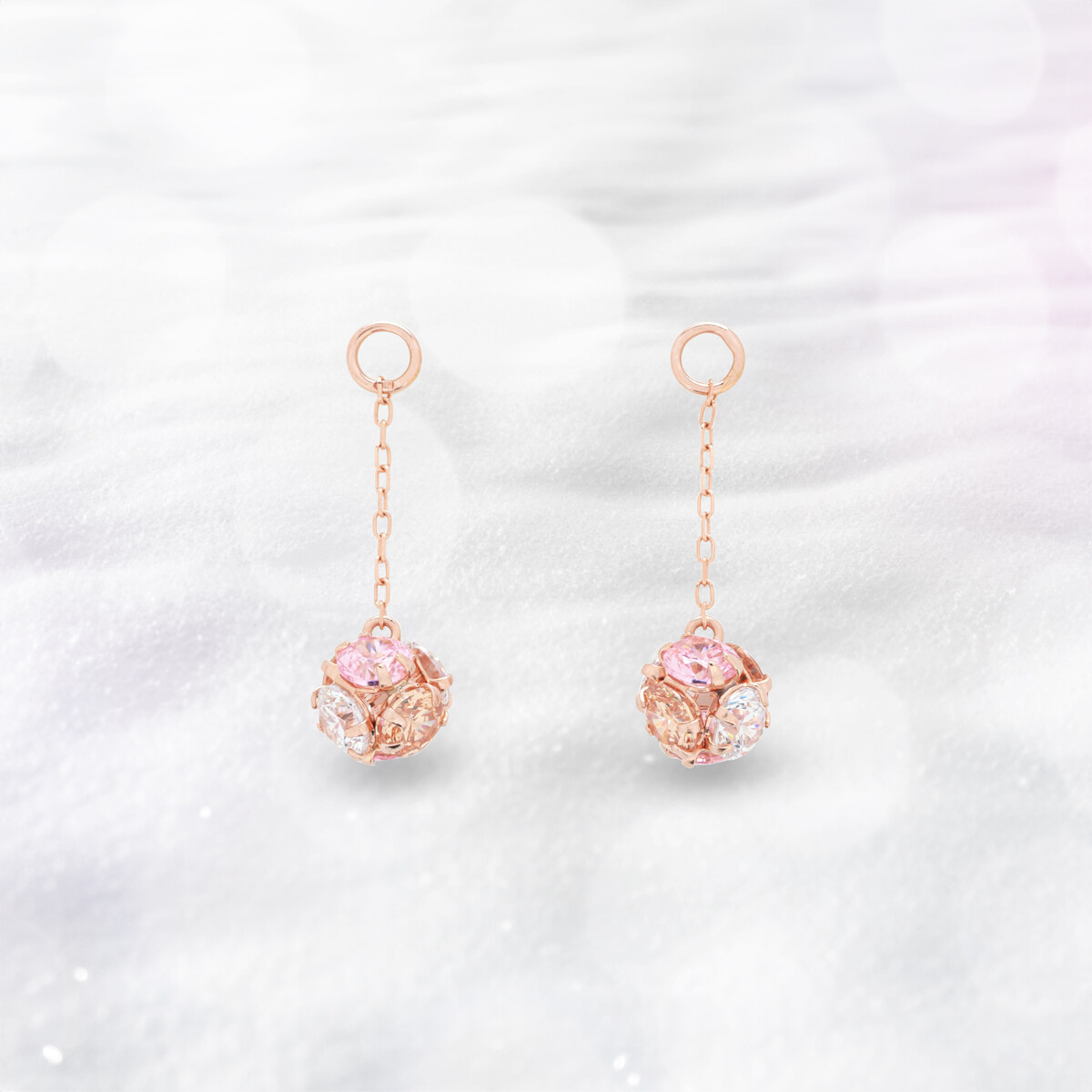 プレナイトスピンドルのピアスチャーム☆ 2025ウインターコレクション】【Rondelle】K10 イエローゴールド