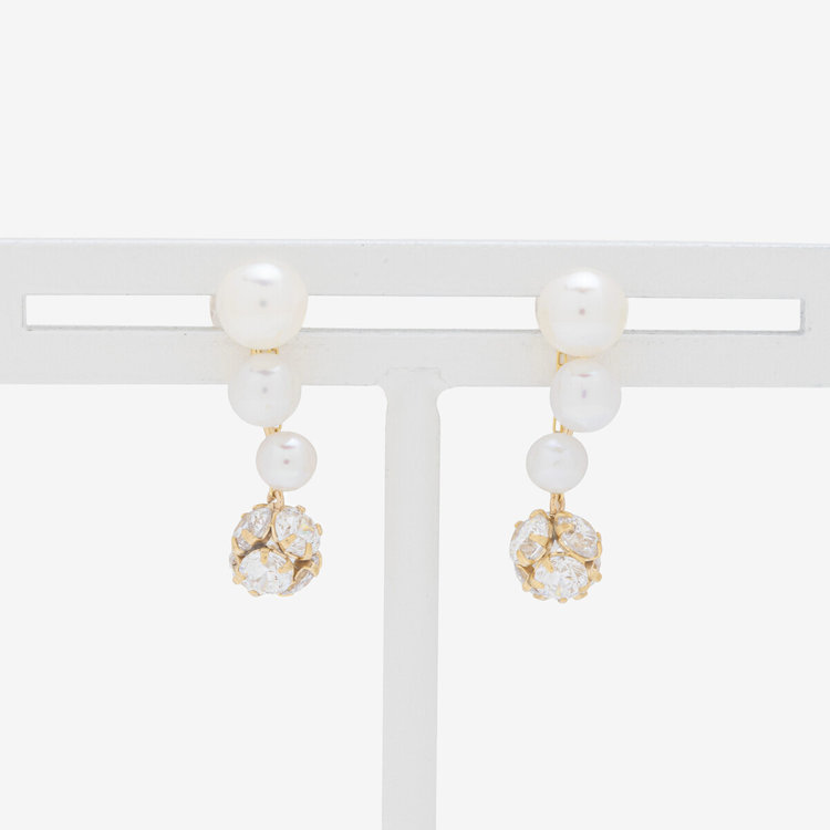 BLOOM ブルーム 【2025ウインターコレクション】【Rondelle】K10 イエローゴールド キュービックジルコニア ピアスチャーム イエローゴールド