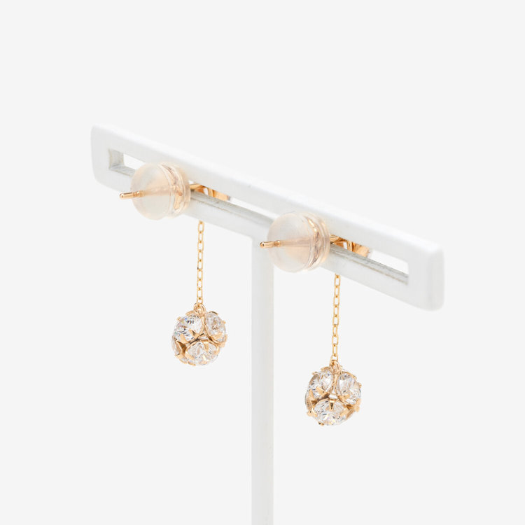 BLOOM ブルーム 【2025ウインターコレクション】【Rondelle】K10 イエローゴールド キュービックジルコニア ピアスチャーム イエローゴールド