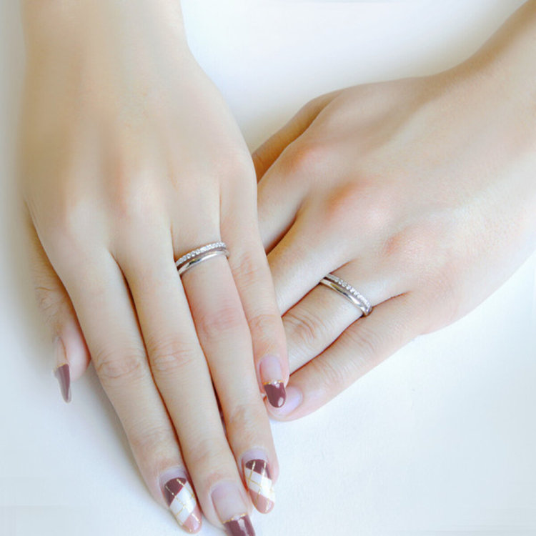 BLOOM ブルーム シルバー ロジウムメッキ キュービックジルコニア ペアリング（メンズ・レディース） シルバー