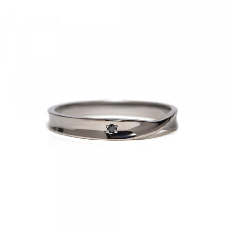 BLOOM ブルーム 【Link（つながり）】シルバー ブラックロジウムメッキ ブラックダイヤモンド ペアリング ブラック