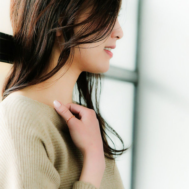 BLOOM ブルーム 【Mood】シルバー イエローゴールドメッキ キュービックジルコニア リング（指輪）※ピンキーサイズあり イエロー