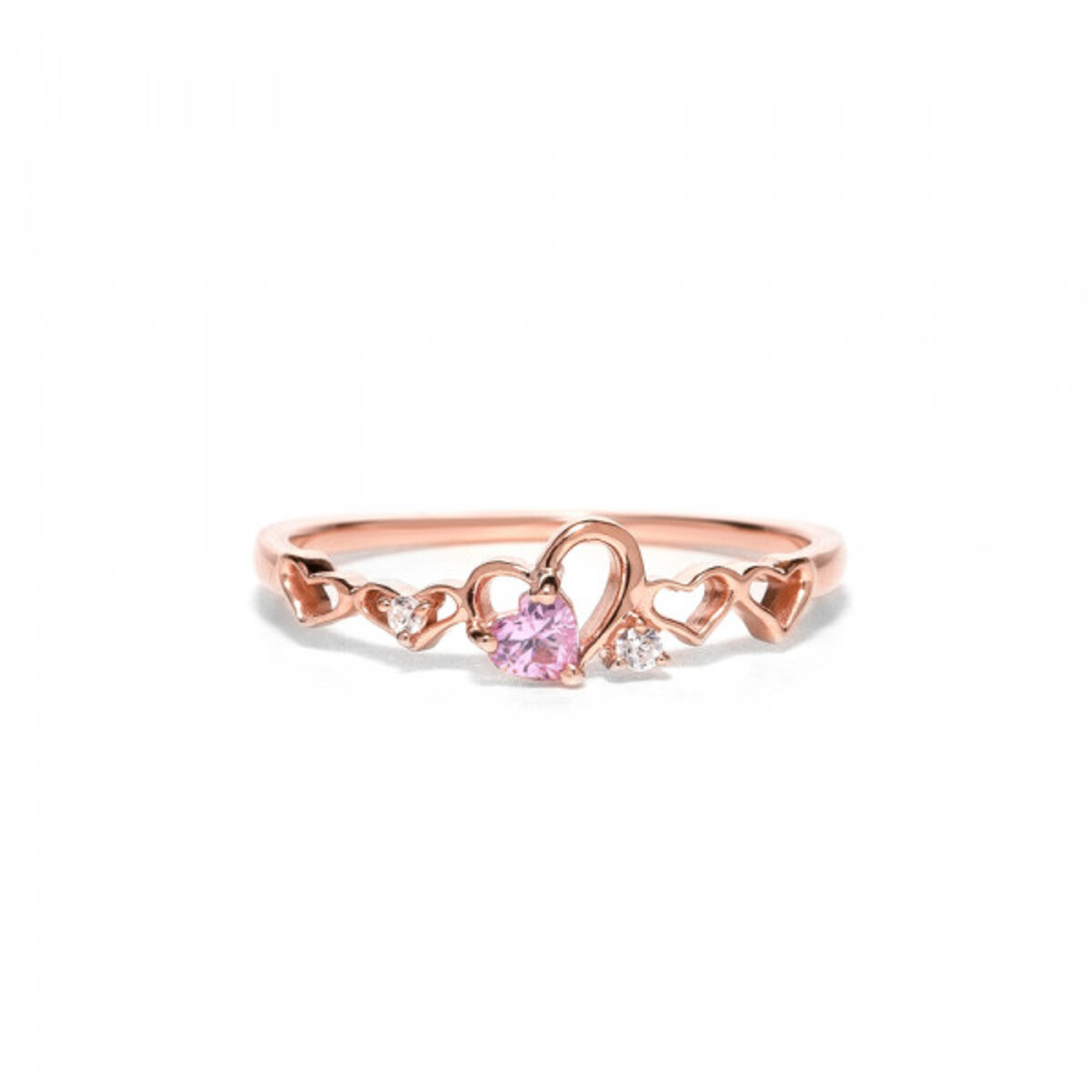 Mood】シルバー ピンクゴールドメッキ シンセティックルビー