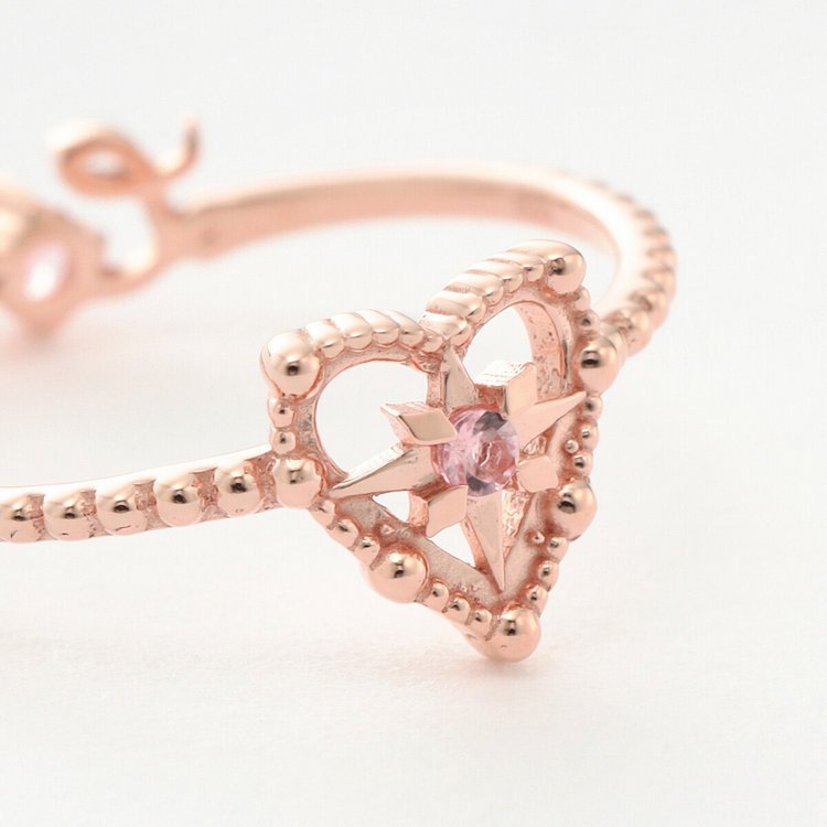 BLOOM ブルーム 【公式サイト限定】10月誕生石 シルバー ピンクゴールドメッキ ピンクトルマリン ハート ピンキーリング（指輪） ピンク