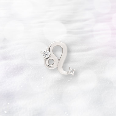 【2025ウインターコレクション】シルバー ロジウムメッキ キュービックジルコニア 星座 ピアス（しし座） ※片耳用