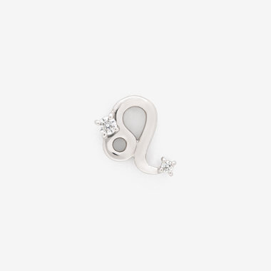 【2025ウインターコレクション】シルバー ロジウムメッキ キュービックジルコニア 星座 ピアス（しし座） ※片耳用