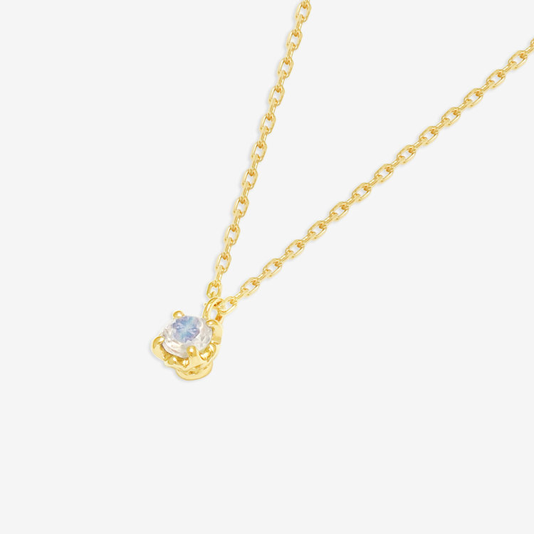 BLOOM ブルーム 【公式サイト限定】6月誕生石 シルバー イエローゴールドメッキ ムーンストーン リバーシブル ネックレス イエロー