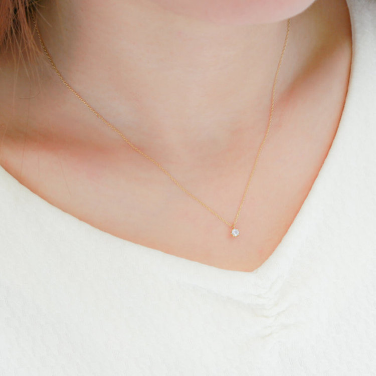 BLOOM ブルーム 【公式サイト限定】6月誕生石 シルバー イエローゴールドメッキ ムーンストーン リバーシブル ネックレス イエロー