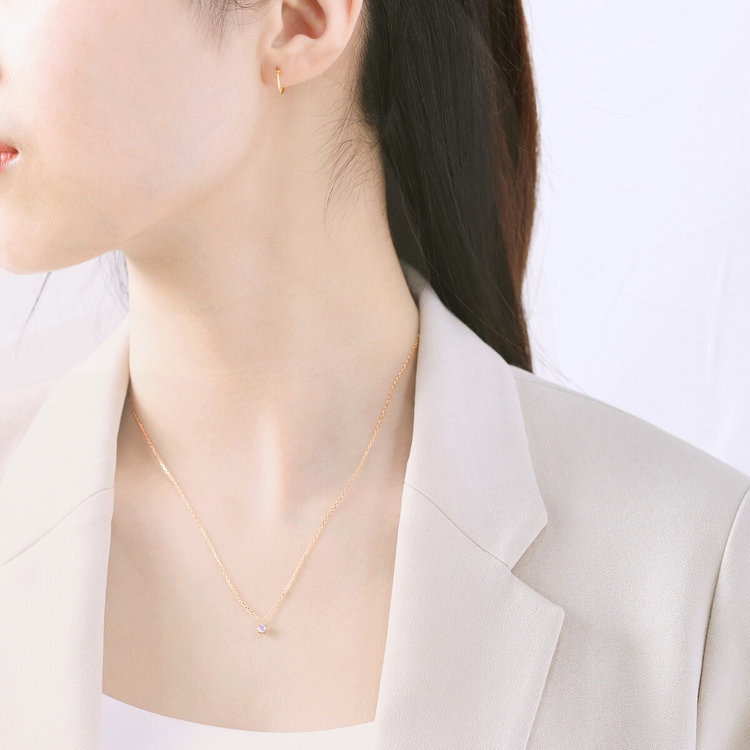 BLOOM ブルーム 【公式サイト限定】6月誕生石 シルバー イエローゴールドメッキ ムーンストーン リバーシブル ネックレス イエロー