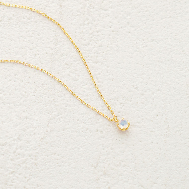 BLOOM ブルーム 【公式サイト限定】6月誕生石 シルバー イエローゴールドメッキ ムーンストーン リバーシブル ネックレス イエロー