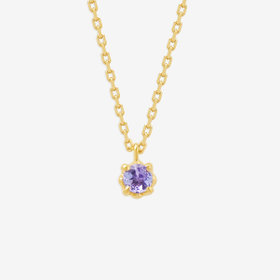 【公式サイト限定】12月誕生石 シルバー イエローゴールドメッキ タンザナイト リバーシブル ネックレス