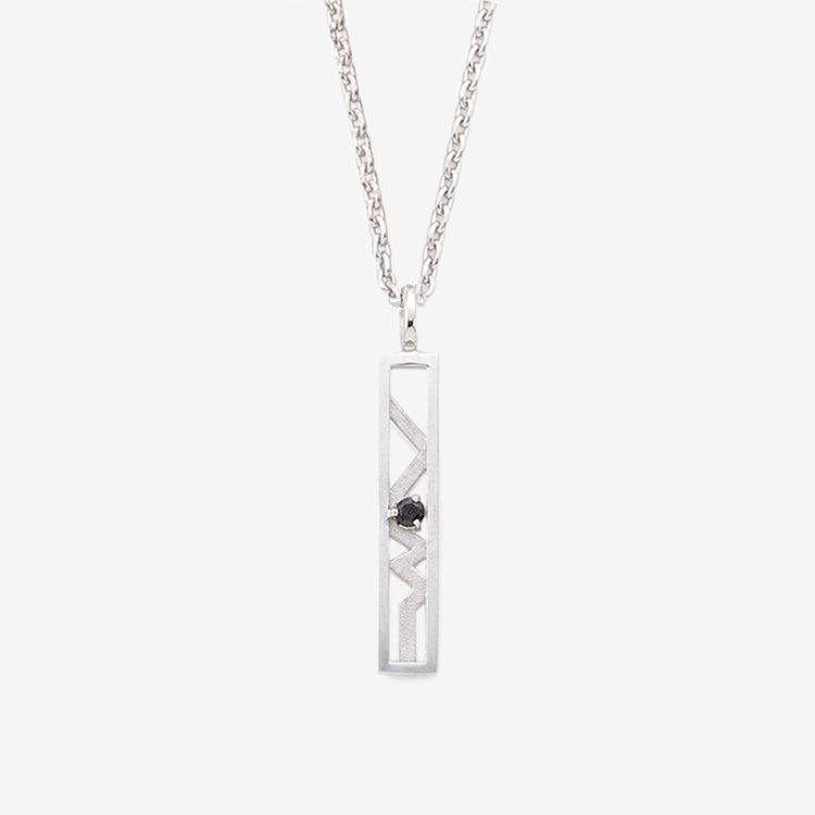 BLOOM ブルーム シルバー ロジウムメッキ キュービックジルコニア ハートビート ペアネックレス シルバー