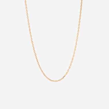 【Mood】シルバー ピンクゴールドメッキ アズキ チェーンネックレス（40cm）