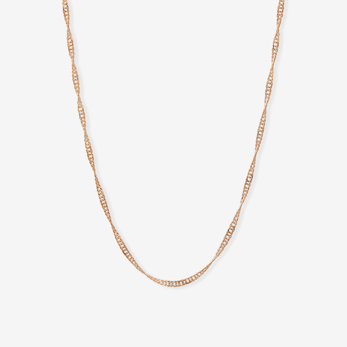 Mood】シルバー ロジウムメッキ チェーンネックレス（42cm）（0773
