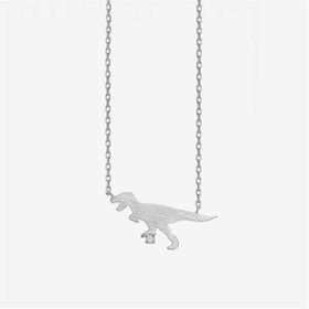 【WEB限定】シルバー ロジウムメッキ ダイヤモンド ティラノサウルス ネックレス