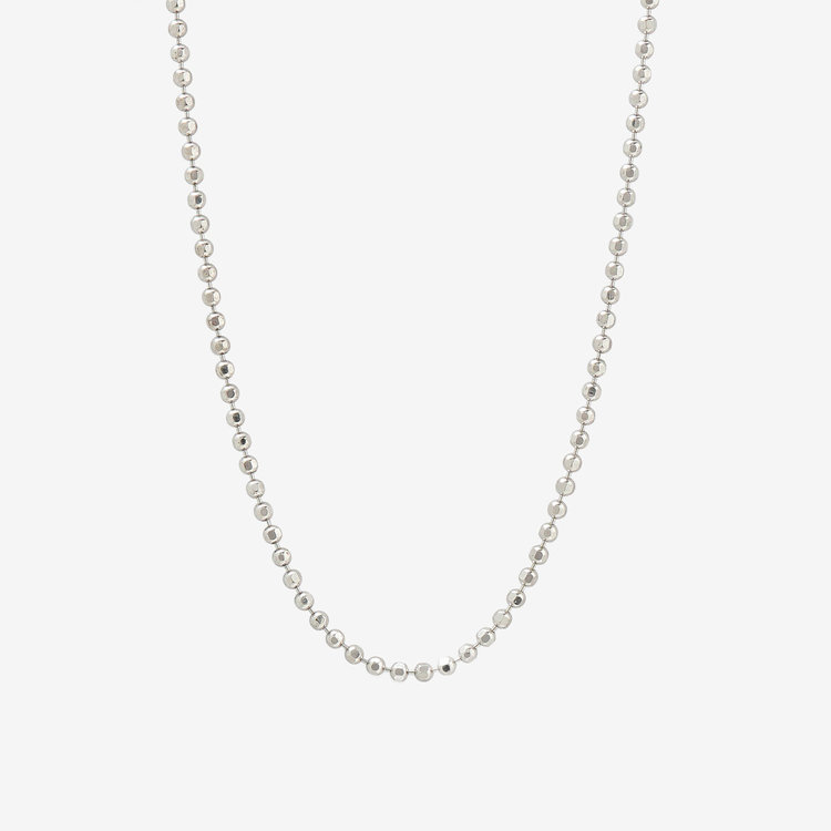 Mood】シルバー ロジウムメッキ チェーンネックレス（42cm）（0773