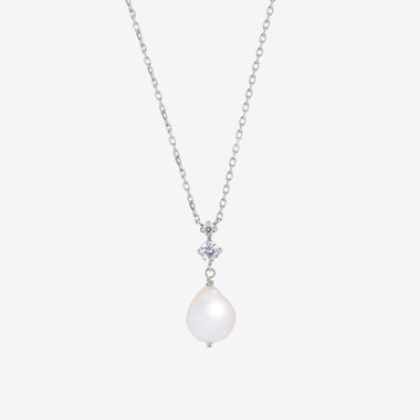 【WEB限定】6月誕生石 シルバー ロジウムメッキ あこや真珠 ネックレス