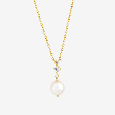 【WEB限定】6月誕生石 シルバー イエローゴールドメッキ あこや真珠 ネックレス