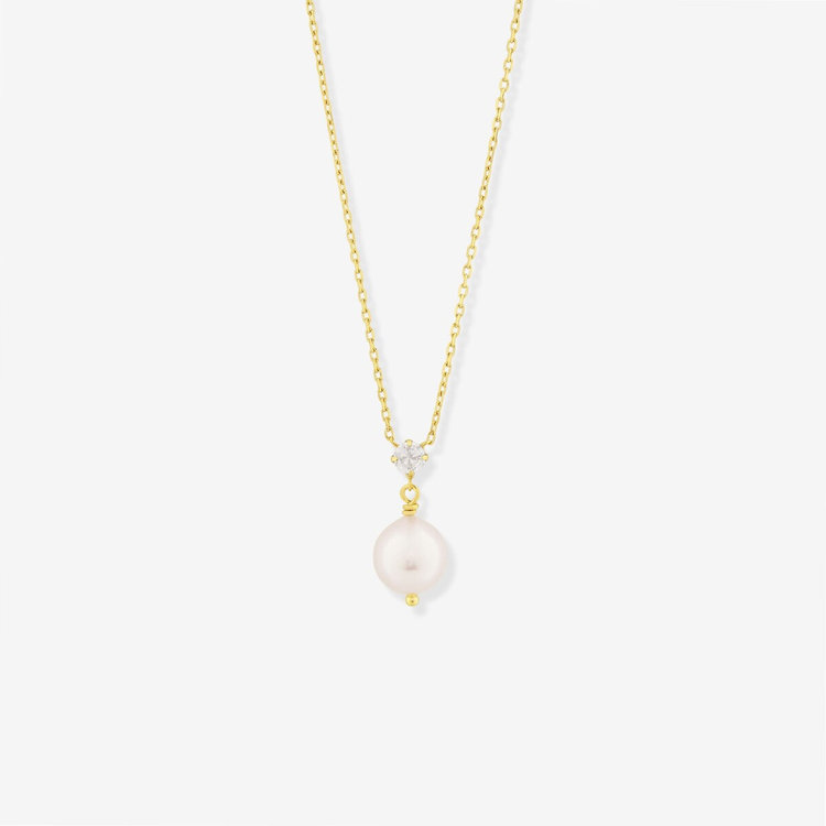 BLOOM ブルーム 【WEB限定】6月誕生石 シルバー イエローゴールドメッキ あこや真珠 ネックレス イエロー