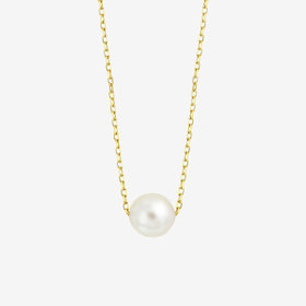 【WEB限定】6月誕生石 シルバー イエローゴールドメッキ あこや真珠 ネックレス