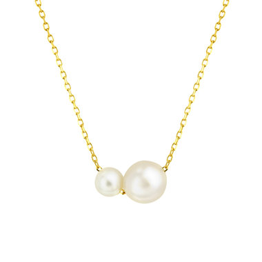 【Mood】6月誕生石 シルバー イエローゴールドメッキ あこや真珠 ネックレス