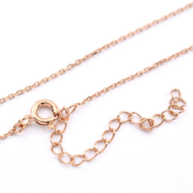 【Mood】シルバー ピンクゴールドメッキ チェーンネックレス（50cm）