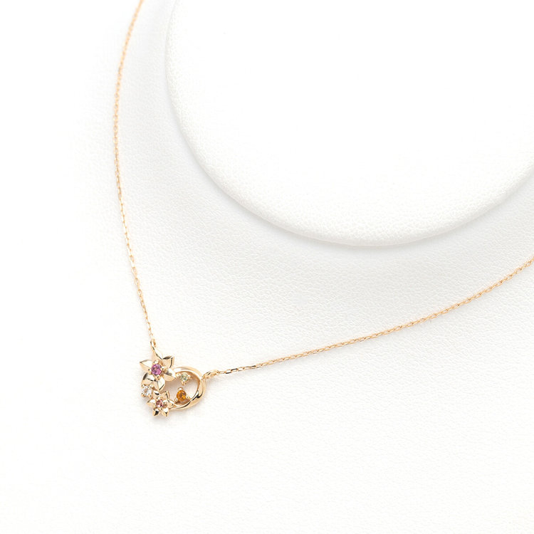 BLOOM ブルーム 【Birth Flower】1月誕生花 シルバー イエローゴールドメッキ スイセン ネックレス イエロー