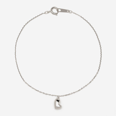 【2025オータムコレクション】シルバー ロジウムメッキ ハート ブレスレット