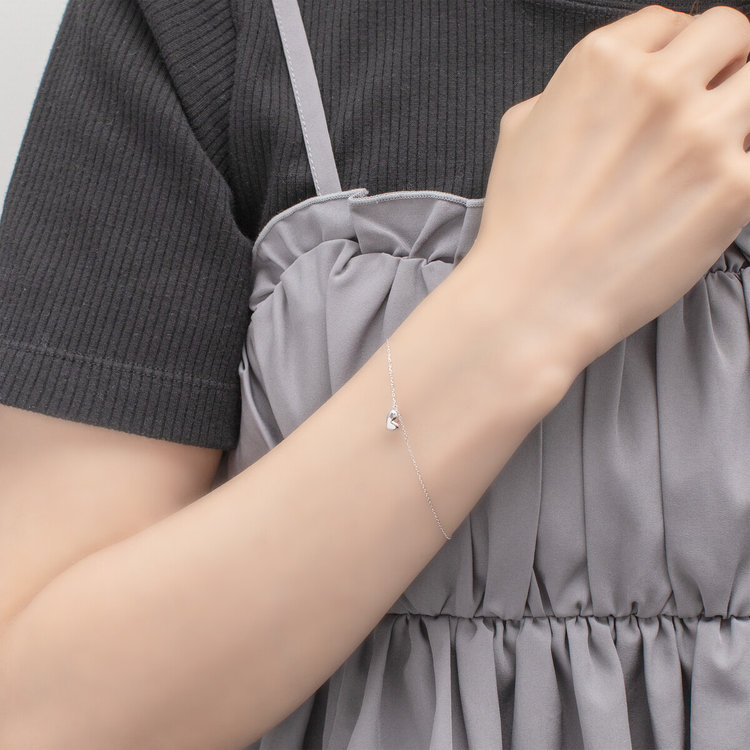 BLOOM ブルーム 【2025オータムコレクション】シルバー ロジウムメッキ ハート ブレスレット シルバー