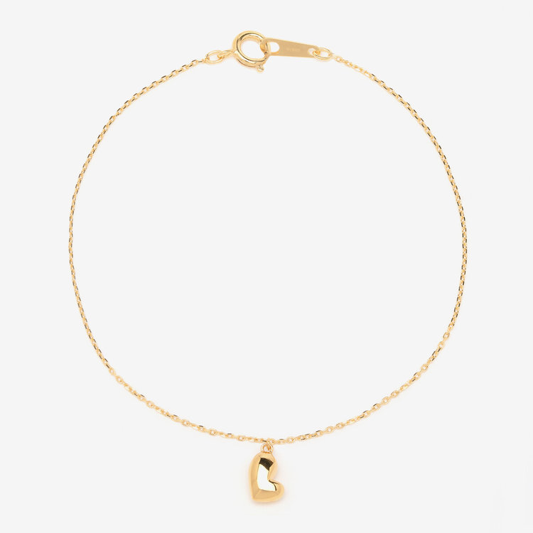 BLOOM ブルーム 【2025オータムコレクション】シルバー イエローゴールドメッキ ハート ブレスレット イエロー