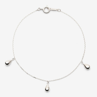 【2025オータムコレクション】シルバー ロジウムメッキ しずく ブレスレット