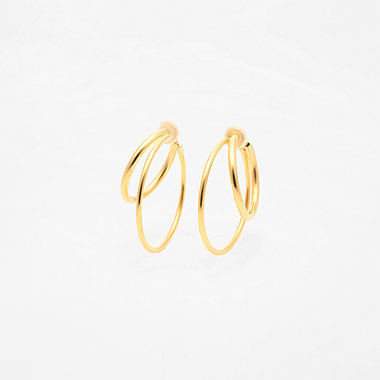 【WEB限定】シルバー イエローゴールドメッキ イヤリング