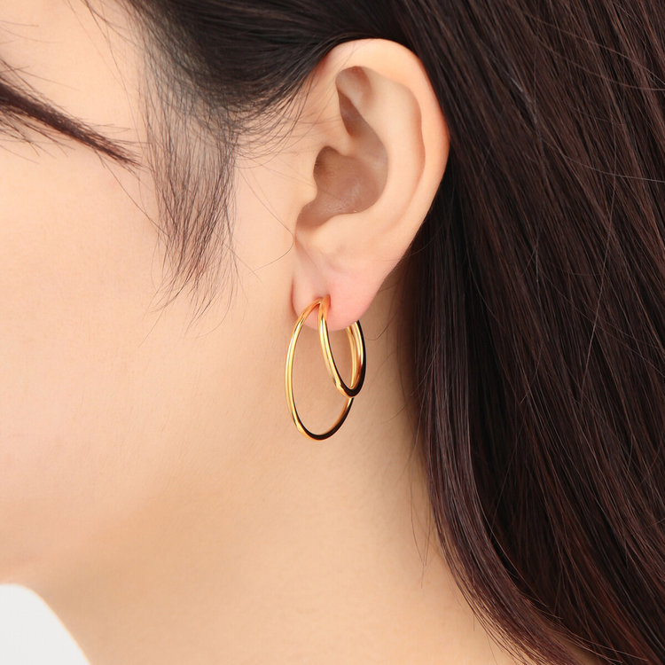 BLOOM ブルーム 【WEB限定】シルバー イエローゴールドメッキ イヤリング イエロー