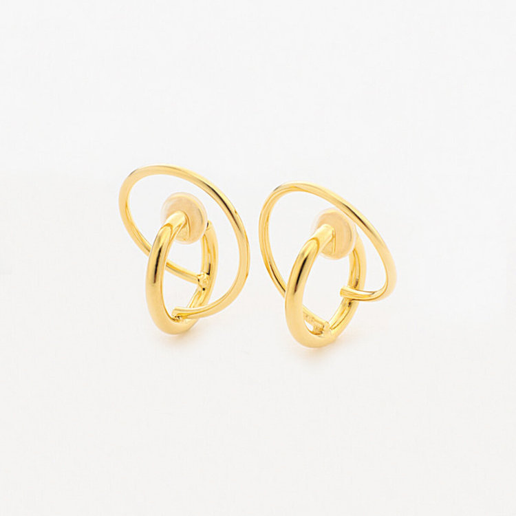 BLOOM ブルーム 【WEB限定】シルバー イエローゴールドメッキ イヤリング イエロー