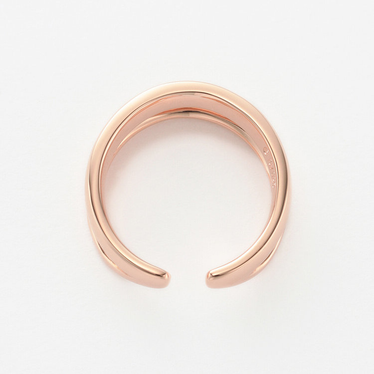 BLOOM ブルーム シルバー ピンクゴールドメッキ キュービックジルコニア イヤーカフセット ピンク