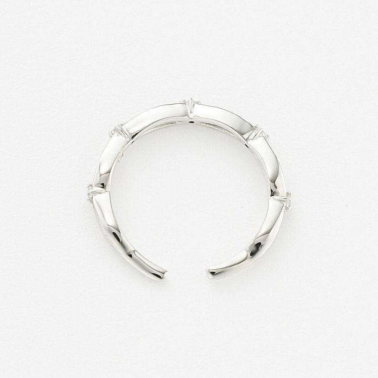 BLOOM ブルーム シルバー ロジウムメッキ キュービックジルコニア イヤーカフセット シルバー