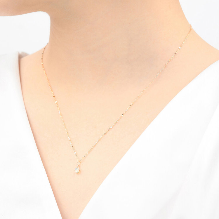 BLOOM ブルーム 10月誕生石 K10 イエローゴールド オパール ネックレス セット イエローゴールド