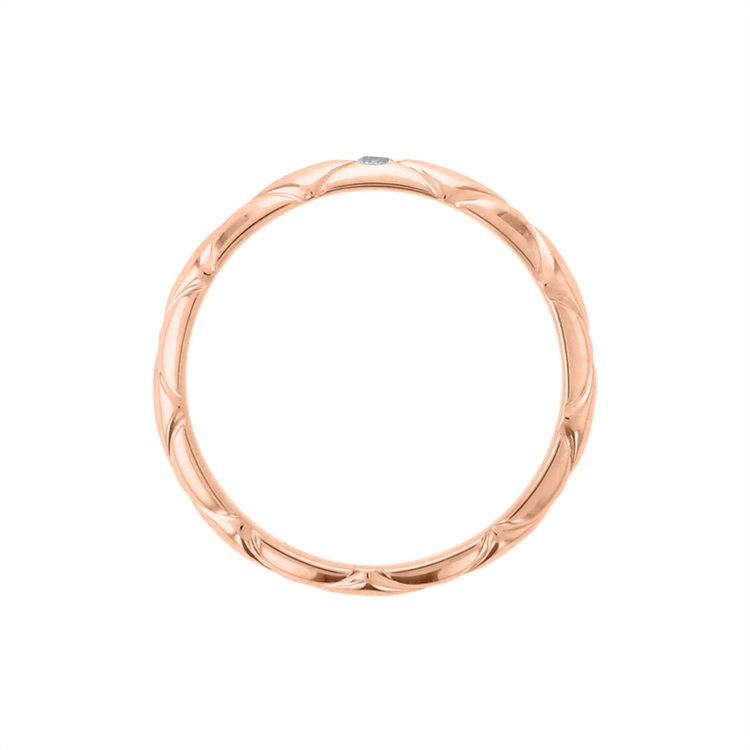 BLOOM ブライダル 【受注生産】K18 ピンクゴールド ダイヤモンド マリッジリング（レディース） ピンクゴールド