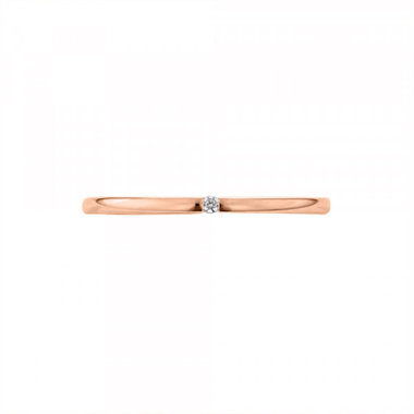 【受注生産】K18 ピンクゴールド ダイヤモンド マリッジリング（レディース）