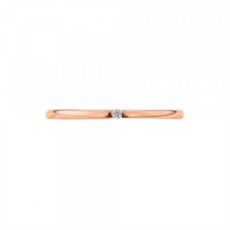 BLOOM ブライダル 【受注生産】K18 ピンクゴールド ダイヤモンド マリッジリング（レディース） ピンクゴールド