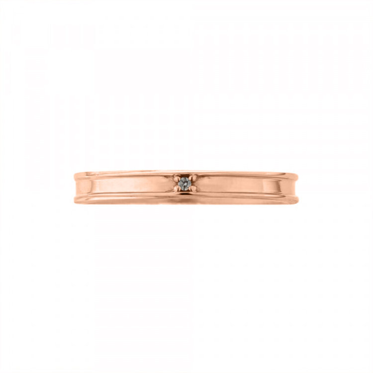 BLOOM ブライダル 【受注生産】K18 ピンクゴールド ダイヤモンド マリッジリング（レディース） ピンクゴールド