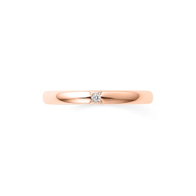 【受注生産】K18 ピンクゴールド ダイヤモンド マリッジリング（レディース）