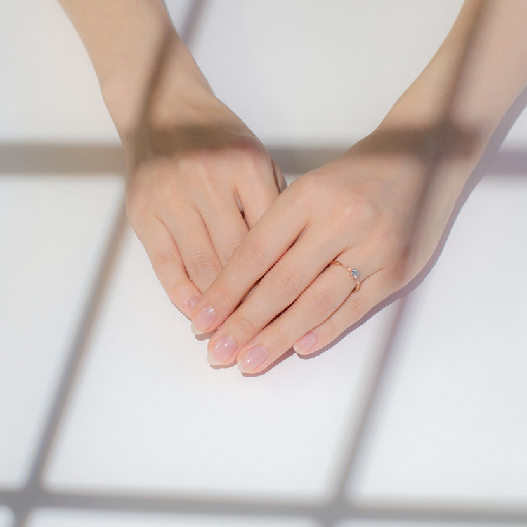 BLOOM ブライダル 【受注生産】K18 ピンクゴールド ダイヤモンド エンゲージリング（0.3ct） ピンクゴールド